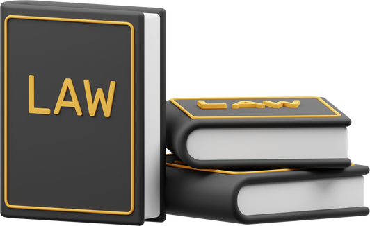 3D Law Books Illustration 